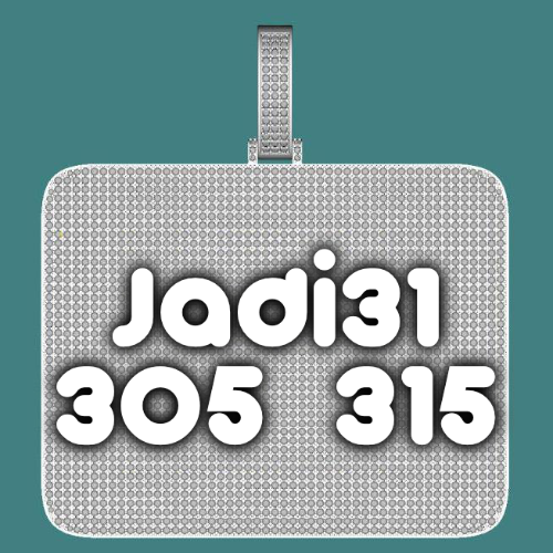 CUSTOM LETTER NECKLACE 3D BIG SQUARE
