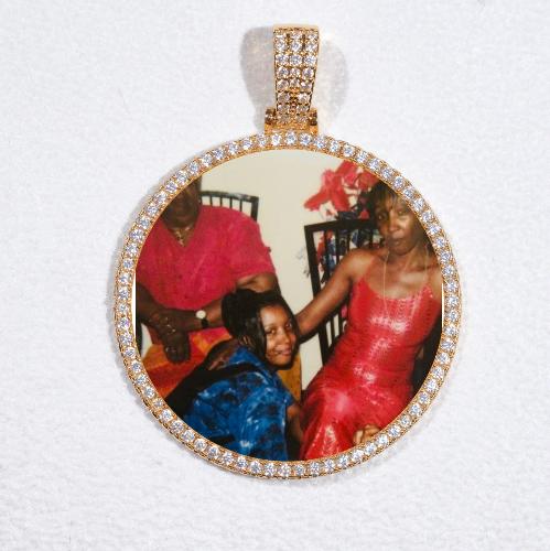 MEDIUM 3D CIRCLE CUSTOM PICTURE PENDANT