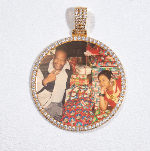MEDIUM 3D CIRCLE CUSTOM PICTURE PENDANT
