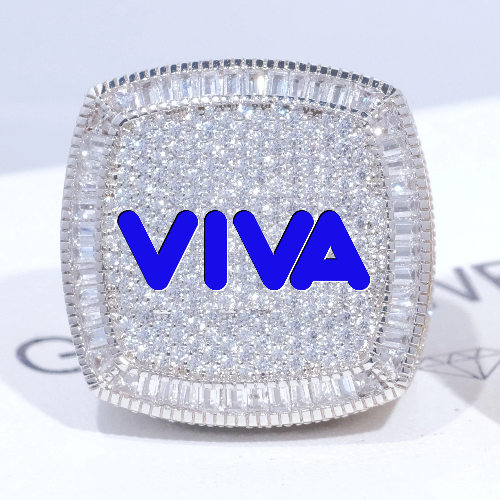 CUSTOM LETTER 3D ICED RING