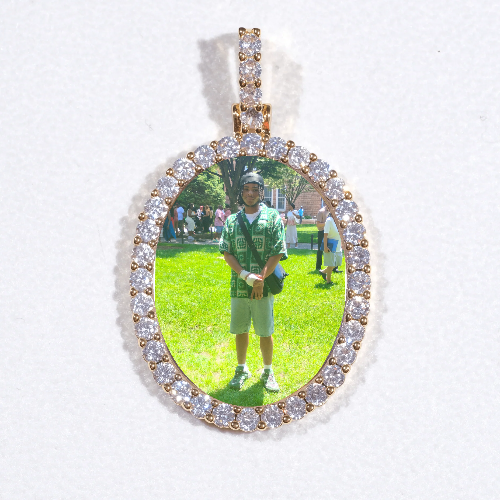 3D Oval Custom Picture Pendant