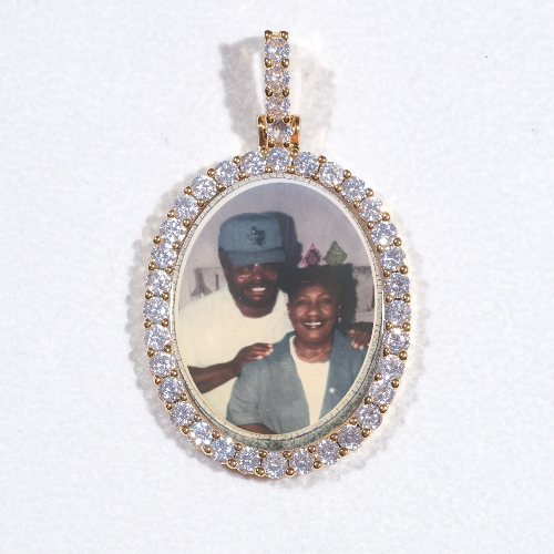 3D Oval Custom Picture Pendant