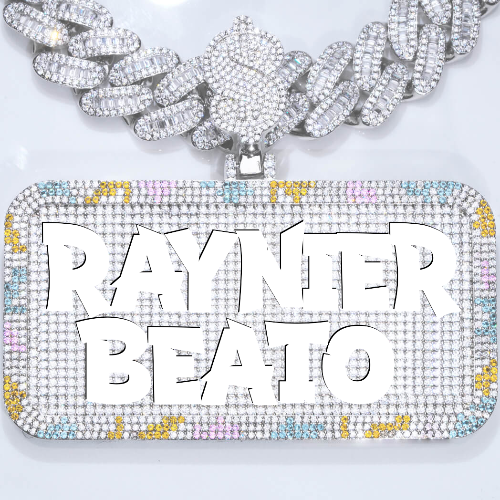 CUSTOM LETTER NECKLACE 3D COLORFUL SQUARE