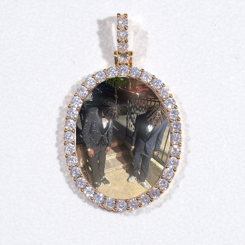 3D Oval Custom Picture Pendant