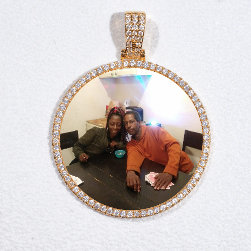MEDIUM 3D CIRCLE CUSTOM PICTURE PENDANT