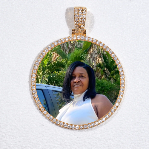 MEDIUM 3D CIRCLE CUSTOM PICTURE PENDANT