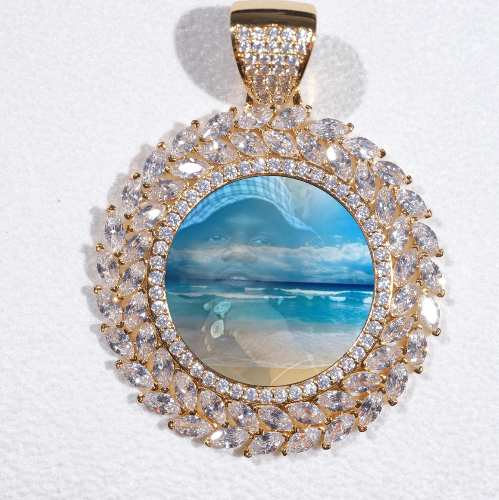 Large 3D Wheat Ear Custom Picture Pendant