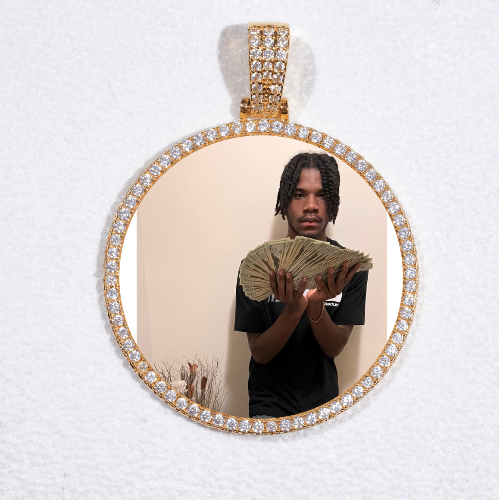 MEDIUM 3D CIRCLE CUSTOM PICTURE PENDANT