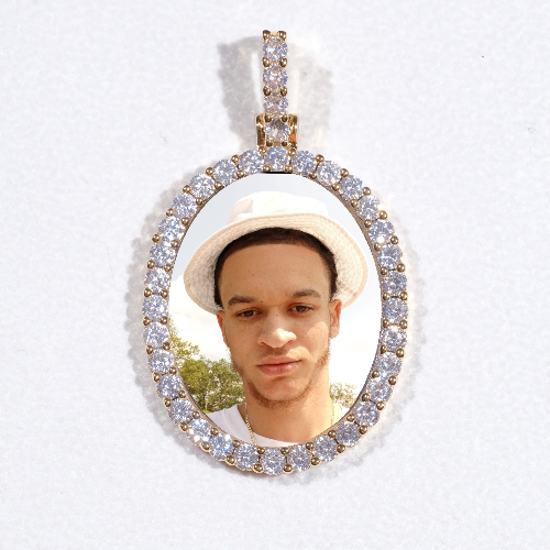 3D Oval Custom Picture Pendant