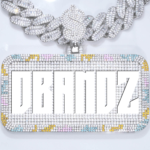 CUSTOM LETTER NECKLACE 3D COLORFUL SQUARE