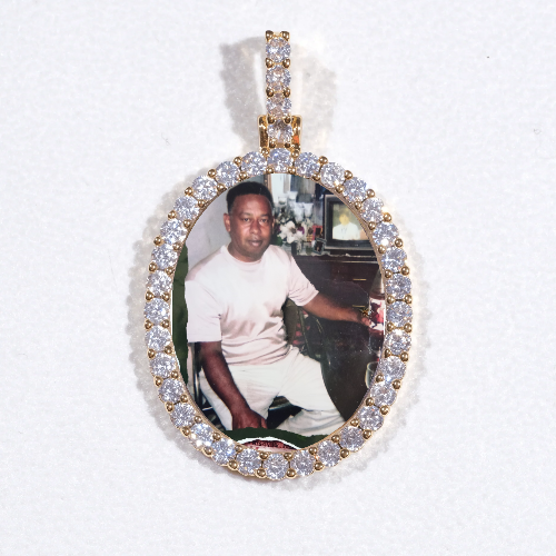 3D Oval Custom Picture Pendant