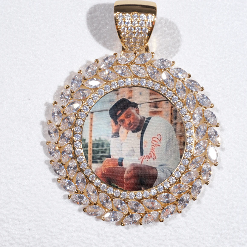 Large 3D Wheat Ear Custom Picture Pendant