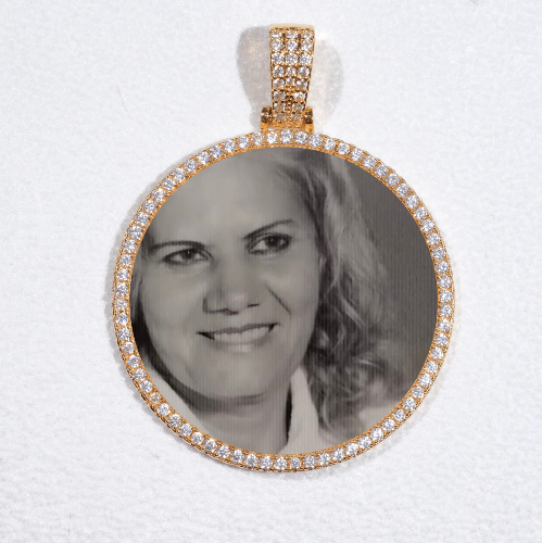 MEDIUM 3D CIRCLE CUSTOM PICTURE PENDANT