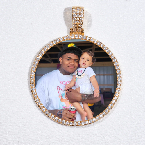 MEDIUM 3D CIRCLE CUSTOM PICTURE PENDANT