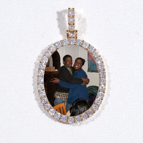 3D Oval Custom Picture Pendant