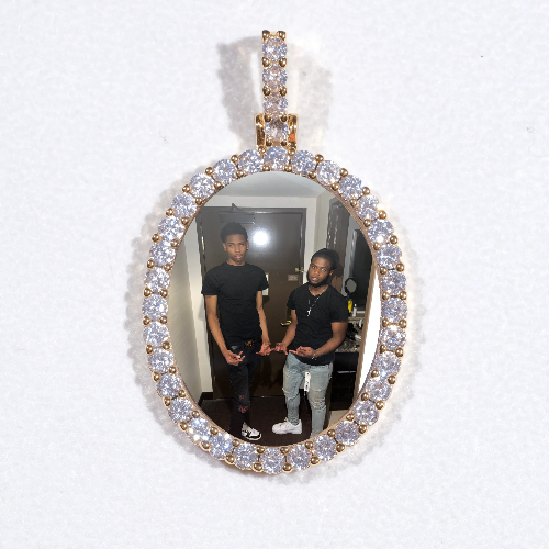 3D Oval Custom Picture Pendant