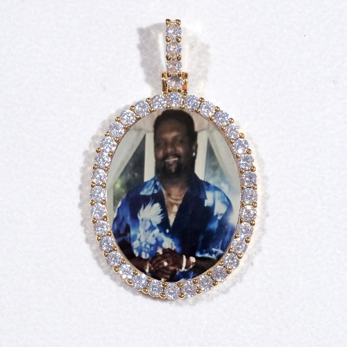 3D Oval Custom Picture Pendant