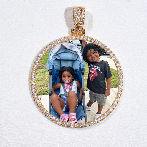 MEDIUM 3D CIRCLE CUSTOM PICTURE PENDANT