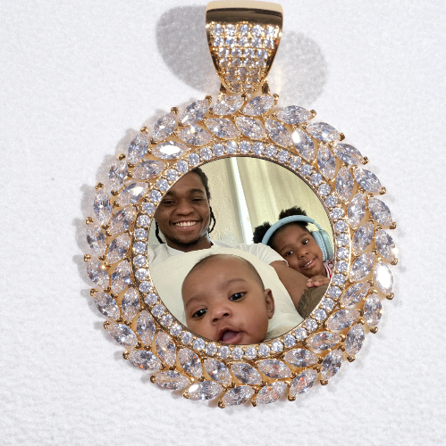 Large 3D Wheat Ear Custom Picture Pendant