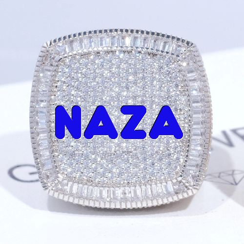 CUSTOM LETTER 3D ICED RING