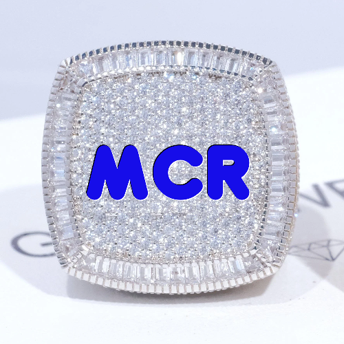 CUSTOM LETTER 3D ICED RING