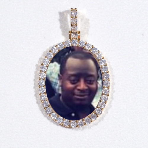 3D Oval Custom Picture Pendant