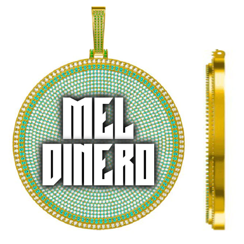 CUSTOM LETTER NECKLACE 3D BIG DISC