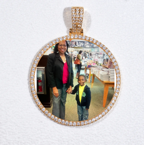 MEDIUM 3D CIRCLE CUSTOM PICTURE PENDANT
