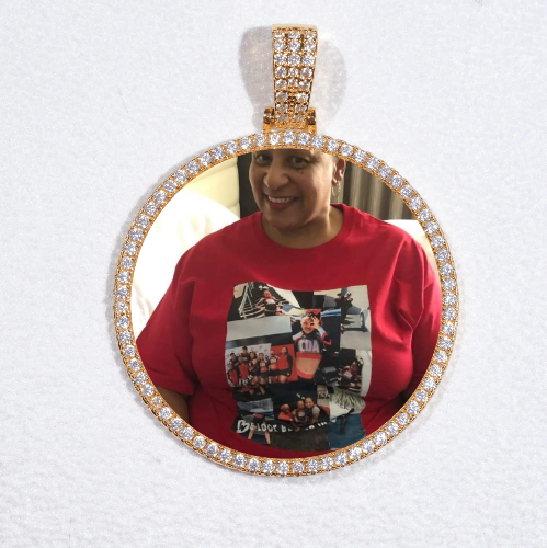 MEDIUM 3D CIRCLE CUSTOM PICTURE PENDANT