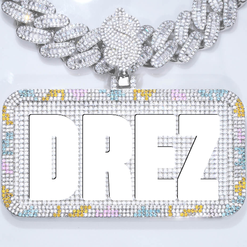 CUSTOM LETTER NECKLACE 3D COLORFUL SQUARE