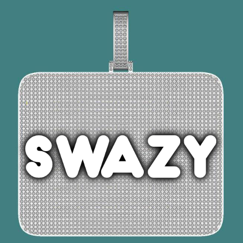 CUSTOM LETTER NECKLACE 3D BIG SQUARE