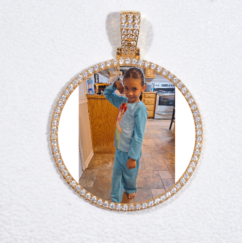 MEDIUM 3D CIRCLE CUSTOM PICTURE PENDANT