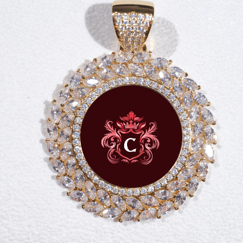 Large 3D Wheat Ear Custom Picture Pendant