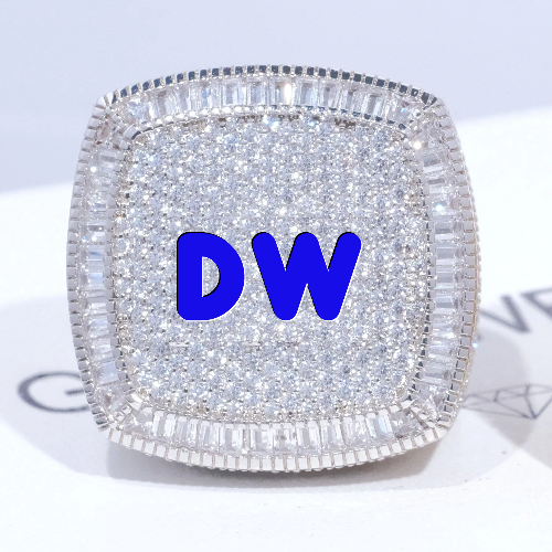 CUSTOM LETTER 3D ICED RING
