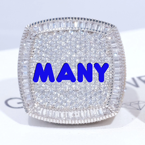 CUSTOM LETTER 3D ICED RING