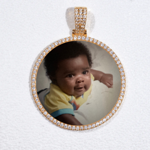 MEDIUM 3D CIRCLE CUSTOM PICTURE PENDANT