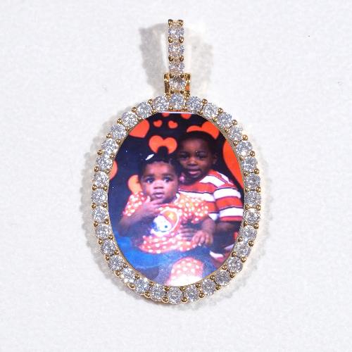 3D Oval Custom Picture Pendant