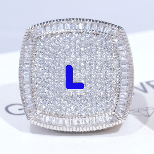 CUSTOM LETTER 3D ICED RING