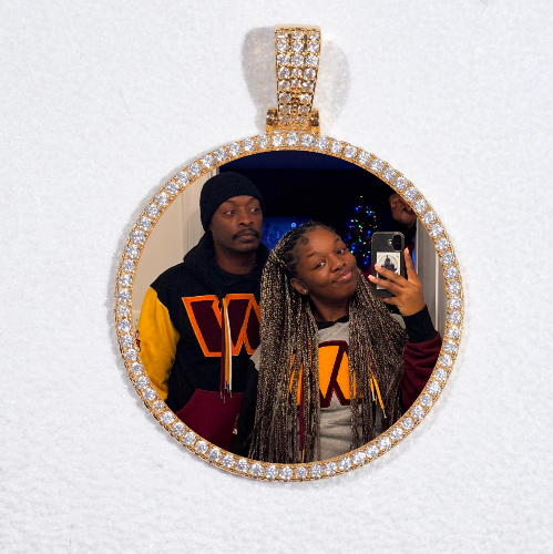 MEDIUM 3D CIRCLE CUSTOM PICTURE PENDANT