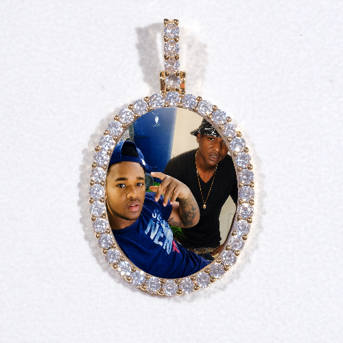3D Oval Custom Picture Pendant