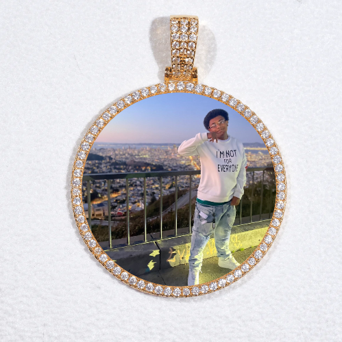 MEDIUM 3D CIRCLE CUSTOM PICTURE PENDANT