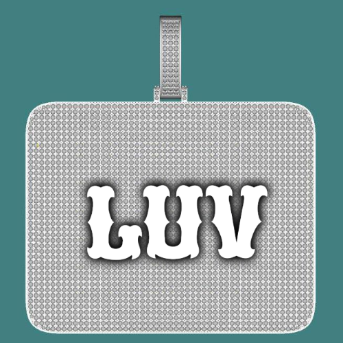 CUSTOM LETTER NECKLACE 3D BIG SQUARE