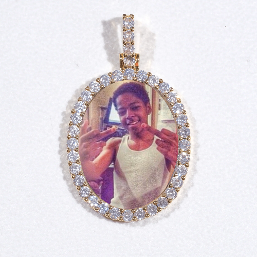 3D Oval Custom Picture Pendant