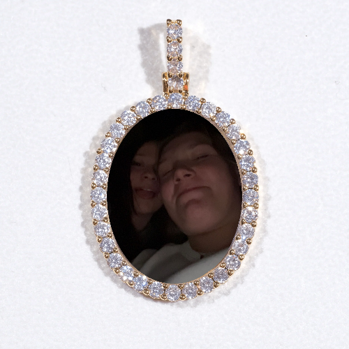 3D Oval Custom Picture Pendant