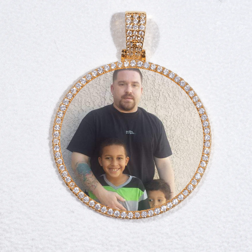 MEDIUM 3D CIRCLE CUSTOM PICTURE PENDANT
