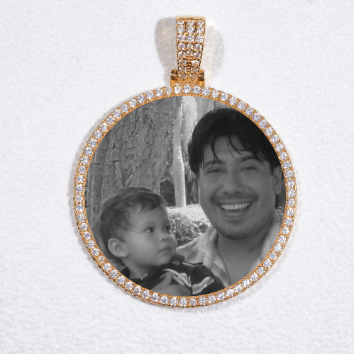 MEDIUM 3D CIRCLE CUSTOM PICTURE PENDANT