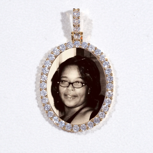 3D Oval Custom Picture Pendant