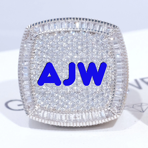 CUSTOM LETTER 3D ICED RING