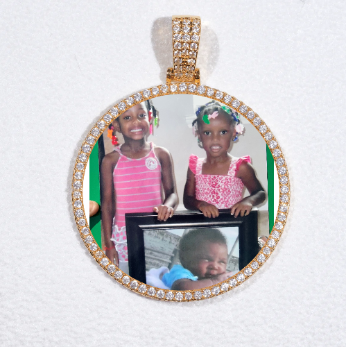 MEDIUM 3D CIRCLE CUSTOM PICTURE PENDANT
