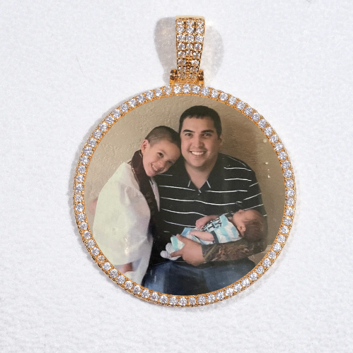 MEDIUM 3D CIRCLE CUSTOM PICTURE PENDANT